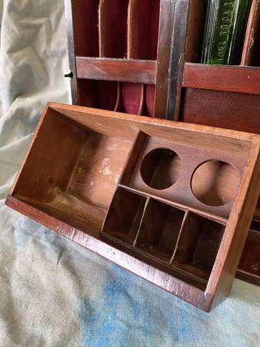 A George III / IV mahogany apothecary box with secret compartment