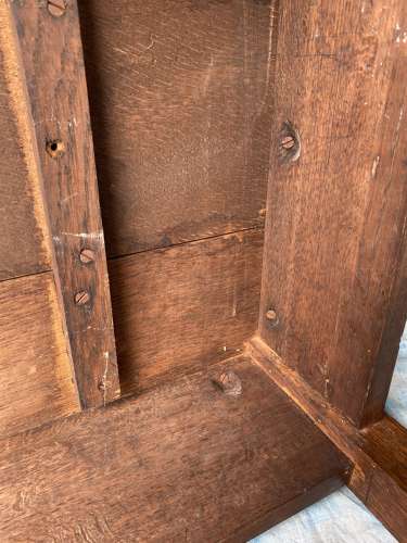 Antique Edwardian religious oak church altar table