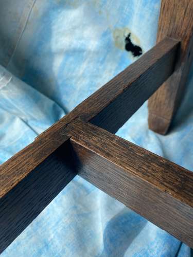 Antique Edwardian religious oak church altar table
