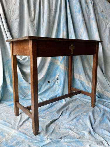 Antique Edwardian religious oak church altar table