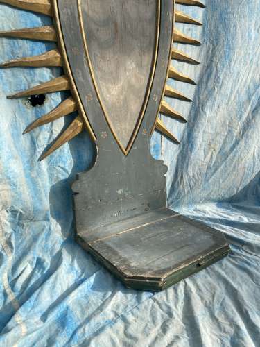 A 19th century Dutch painted and gilt wood ecclesiastical statue stand