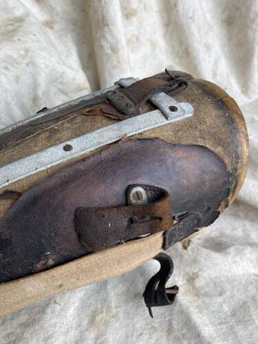 A rare antique Victorian wooden prosthetic leg by Sillis of London