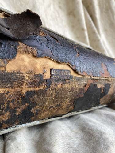 A rare antique Victorian wooden prosthetic leg by Sillis of London