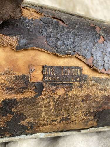 A rare antique Victorian wooden prosthetic leg by Sillis of London