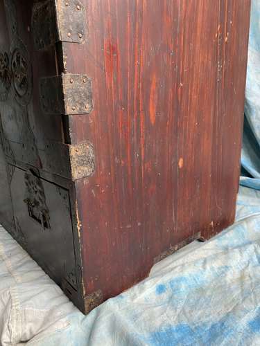 A Japanese Meiji era Sendai-dansu tansu chest, circa 1870