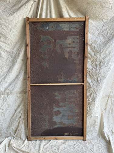A 6ft tall Victorian enamel advertising sign for lamp oil