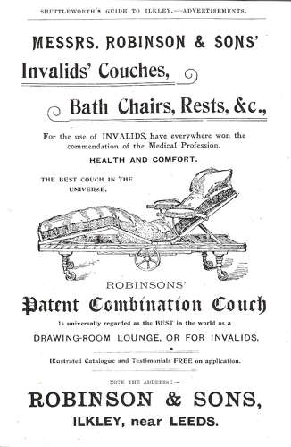 An antique 19th century portable Ilkley couch by Robinson & Sons