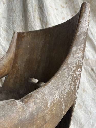 An antique tribal Fon tribe lion throne chair - Benin region