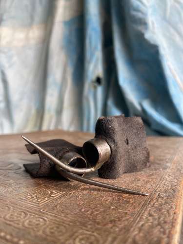 A pair of antique uncommon 19th century cock fighting spurs