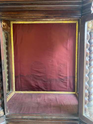 A stunning antique 19th century Italian rosewood display cabinet