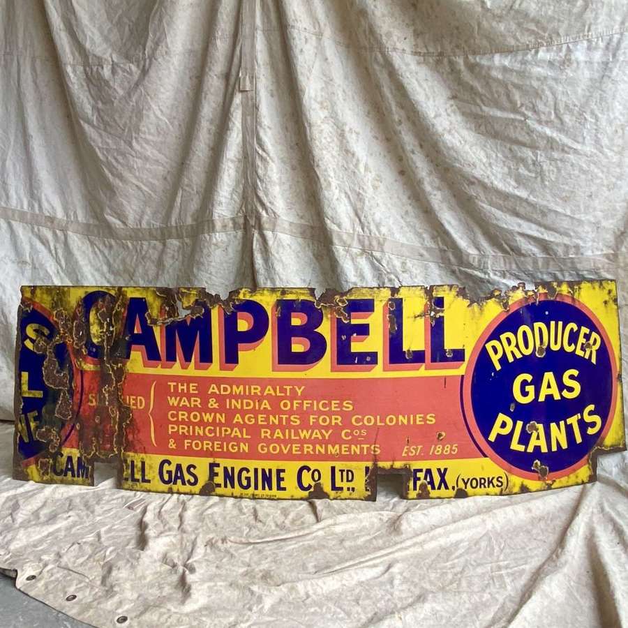 A rare large antique Victorian enamel advertising sign