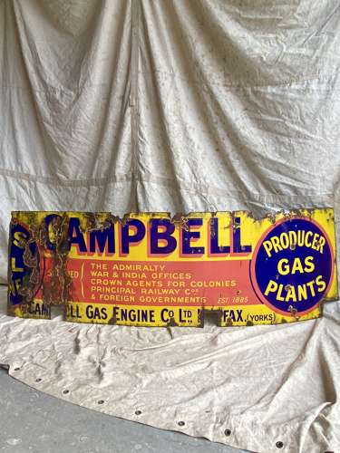 A rare large antique Victorian enamel advertising sign