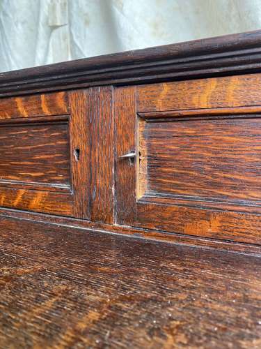 A set of antique Victorian oak dentist's drawers