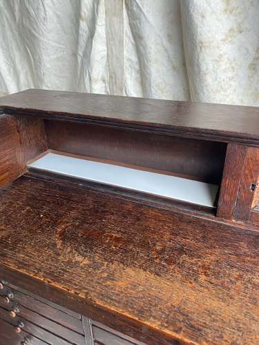 A set of antique Victorian oak dentist's drawers