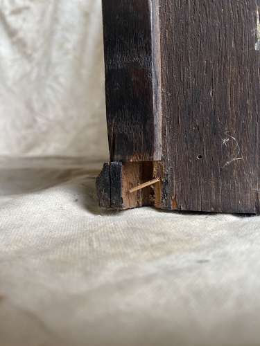 A set of antique Victorian oak dentist's drawers