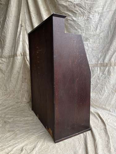 A set of antique Victorian oak dentist's drawers