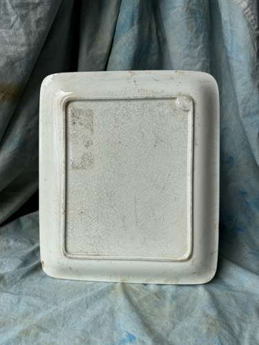 An antique Edwardian ironstone grocer's advertising plate - DCL yeast