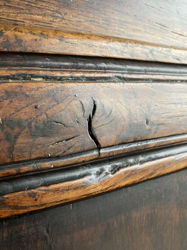 A charming antique 18th century Welsh panelled oak box settle