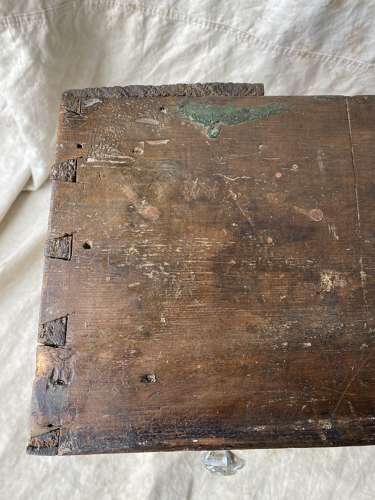 A bank of antique late Victorian apothecary shop drawers