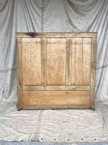 An antique early 19th century vernacular pine box settle