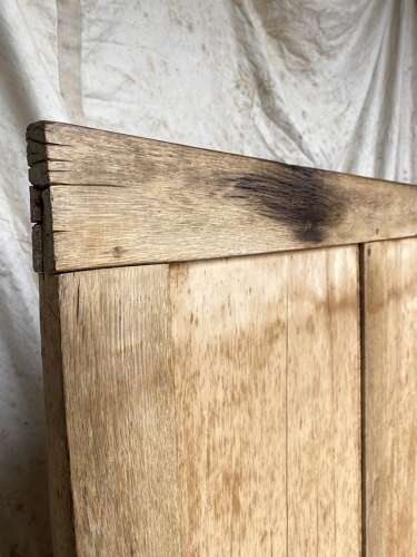 An antique early 19th century vernacular pine box settle