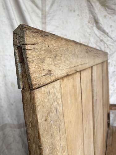 An antique early 19th century vernacular pine box settle