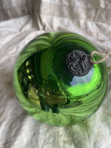 An antique 19th century mercury glass witch ball