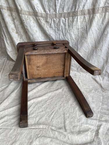 An antique Victorian mahogany Bookbinder’s book press table