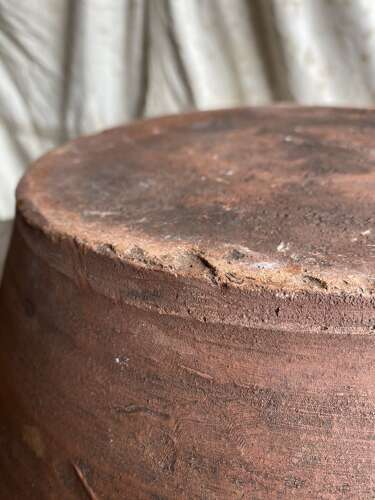 A large antique late 19th century Welsh glazed earthenware dairy bowl