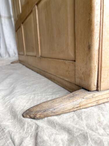 Impressive country house antique 19th century pine high back settle bench