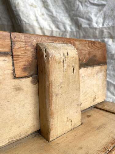 Impressive country house antique 19th century pine high back settle bench
