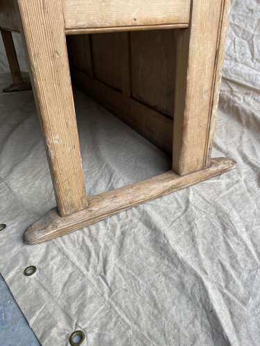 Impressive country house antique 19th century pine high back settle bench