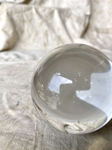 An antique 19th century fortune teller's crystal ball