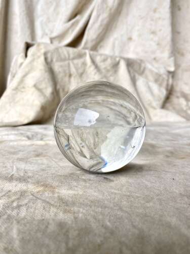 An antique 19th century fortune teller's crystal ball