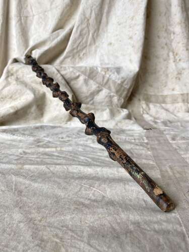An antique Irish blackthorn Shillelagh walking stick