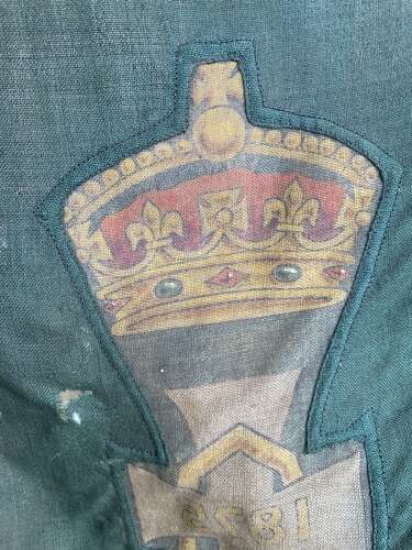 A rare antique late 19th century The Green Howards regimental military flag