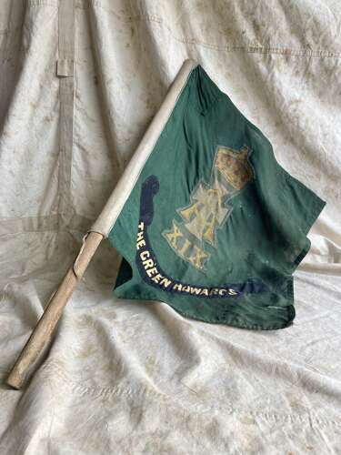 A rare antique late 19th century The Green Howards regimental military flag
