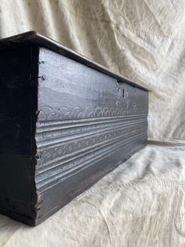 A charming antique 17th century English ecclesiastical oak bible box