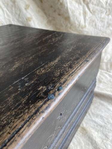 A charming antique 17th century English ecclesiastical oak bible box
