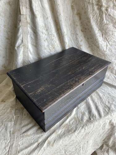 A charming antique 17th century English ecclesiastical oak bible box