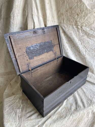 A charming antique 17th century English ecclesiastical oak bible box