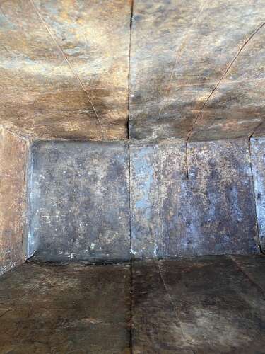 An antique 17th century James II oak coffer circa 1686