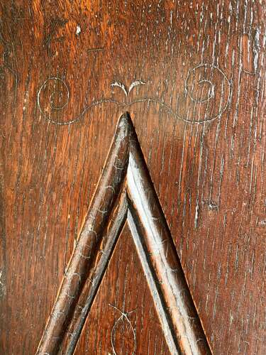 An antique 17th century James II oak coffer circa 1686