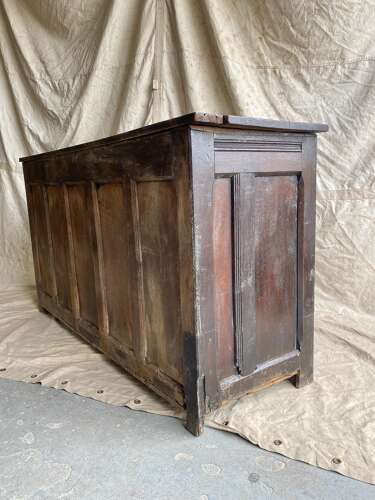 An antique 17th century James II oak coffer circa 1686