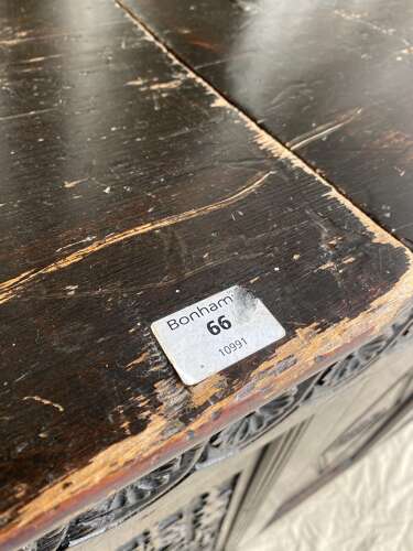 An antique 17th century James II oak coffer circa 1686