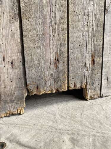 A rare antique 19th century vernacular pine Irish settle bed