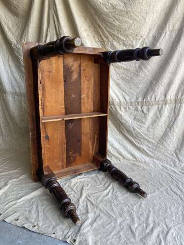 An antique 19th century pine scrub top scullery table
