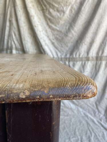 An antique 19th century pine scrub top scullery table