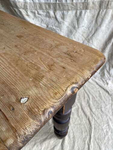 An antique 19th century pine scrub top scullery table