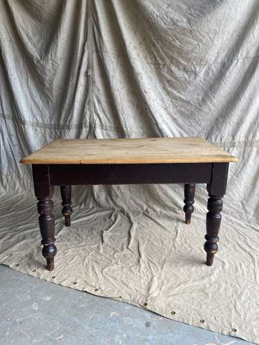 An antique 19th century pine scrub top scullery table